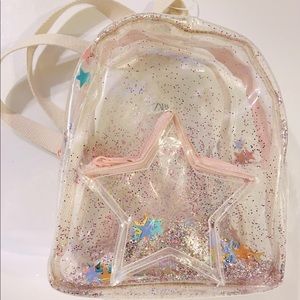 Sold Out - Kids ZARA Clear Glitter Star Backpack